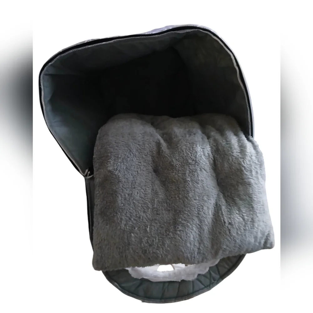 Cozy Gray Pet Dog Bed Xl Washable Indoor Dog House